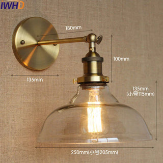 Celako™ Vetriona Wall Light | Vintage Glass Bedroom Lighting
