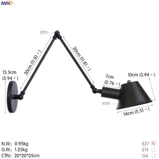 Celako™ Cavora Wall Light | Iron Bedroom Lighting
