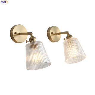 Celako™ Cuvare Wall Light | Copper Glass Bedroom