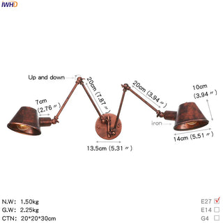 Celako™ Eloria Wall Light | Industrial Bedroom Lighting