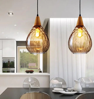 Celako™ Lunora Pendant Light | Glass Dining Room Lighting