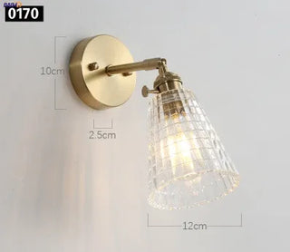 Celako™ Cuvare Wall Light | Copper Glass Bedroom