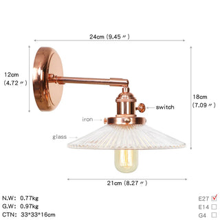 Celako™ Lunoro Wall Light | Glass Bedroom Lighting