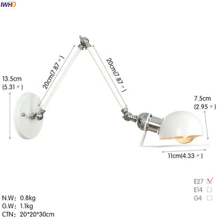 Celako™ Levera Wall Light | Iron Industrial Bedside Lighting