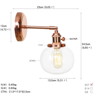 Celako™ Lunoro Wall Light | Glass Bedroom Lighting
