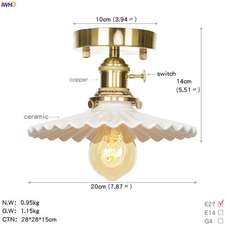 Celako™ Cerise Ceiling Light | Ceramic Living Room Lighting