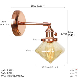Celako™ Lunoro Wall Light | Glass Bedroom Lighting