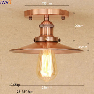 Copper Edison LED ceiling Light Fixtures Loft Style Industrial Vintage Ceiling Lamp Lights Plafonnier Luminaira Lampara Techo