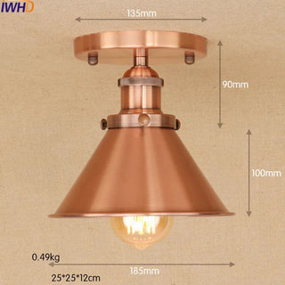 Copper Edison LED ceiling Light Fixtures Loft Style Industrial Vintage Ceiling Lamp Lights Plafonnier Luminaira Lampara Techo