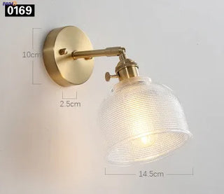 Celako™ Cuvare Wall Light | Copper Glass Bedroom