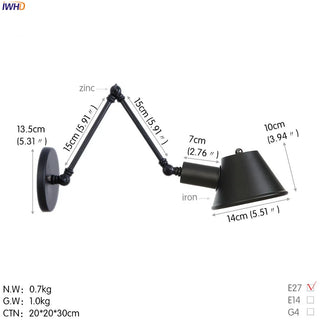 Celako™ Cavora Wall Light | Iron Bedroom Lighting