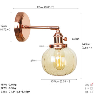 Celako™ Lunoro Wall Light | Glass Bedroom Lighting
