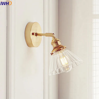 Celako™ Orbica Wall Light | Copper Glass Bedroom Lighting