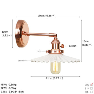 Celako™ Lunoro Wall Light | Glass Bedroom Lighting