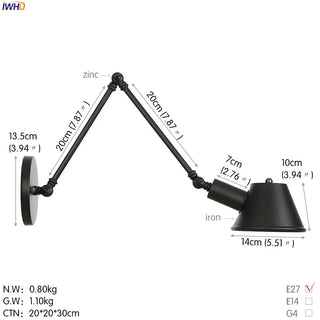 Celako™ Cavora Wall Light | Iron Bedroom Lighting