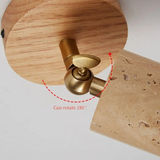 Celako™ Aurumine Ceiling Light | Yellow Travertine Living Room Lighting