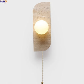 Celako™ Frostia Wall Light | Travertine Entryway Lighting