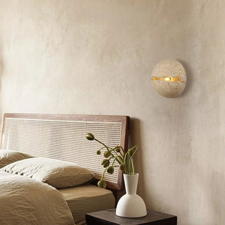 Celako™ Solstice Wall Light | Yellow Travertine Japan Style