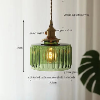 Celako™ Glasmere Pendant Light | Green Glass Kitchen Island Lighting