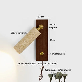 Celako™ Zenolith Wall Light | Travertine Hallway Lighting