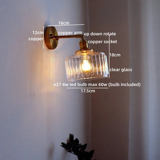 Celako™ Vitreous Wall Light | Copper Glass Vintage Living Room Lighting