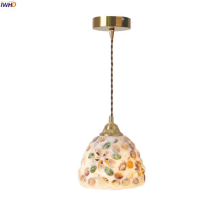 Celako™ Nacrela Pendant Light | Resin And Shell Bedroom Lighting