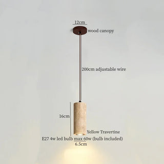 Celako™ Poroluce Suspension | Éclairage d'îlot de cuisine en travertin jaune