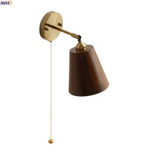 Celako™ Umberine Wall Light | Copper Wood Japan Wabi Sabi Living Room Lighting