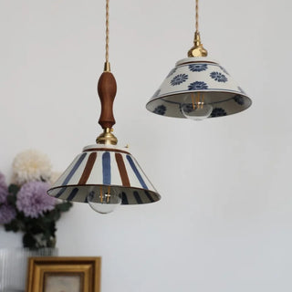 Celako™ Majolica Pendant Light | Glazed Ceramic Kitchen Island Lighting