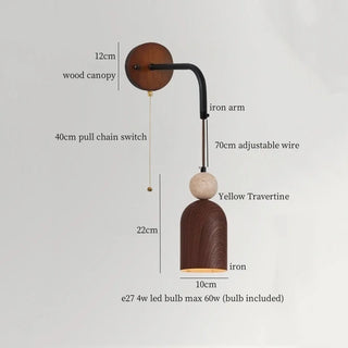 Celako™ Ishara Wall Light | Stone Iron Japan Style Living Room Lighting