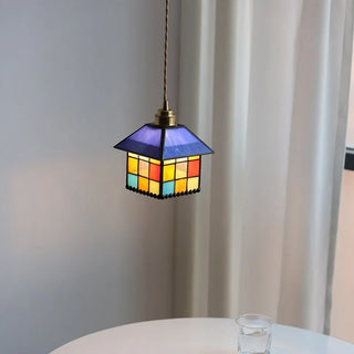 Celako™ Eglomise Pendant Light | Tiffany Vintage Glass Bedroom Lighting