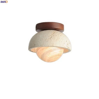 Celako™ Citrina Ceiling Light | Yellow Travertine Japan Wabi Sabi