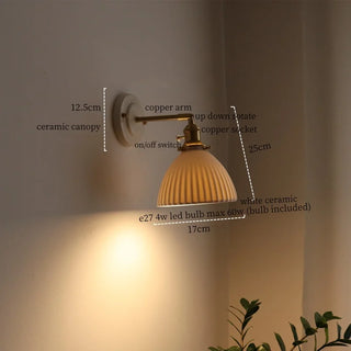 Celako™ Cerafine Wall Light | Ceramic Bedroom Lighting