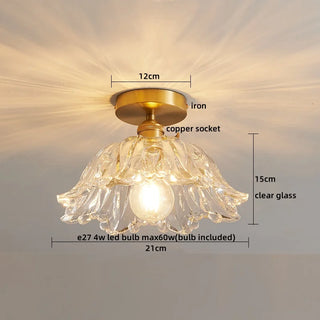 Plafonnier Celako™ Aurevion | Éclairage de chambre en verre cuivré