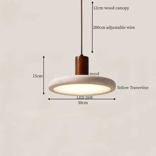 Celako™ Auresco Pendant Light | Yellow Travertine Mid Century Modern