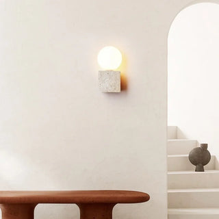 Celako™ Aurevale Wall Light | Yellow Travertine Living Room Lighting