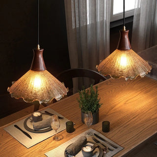 Celako™ Fissura Pendant Light | Amber Cracked Glass Kitchen Island Lighting