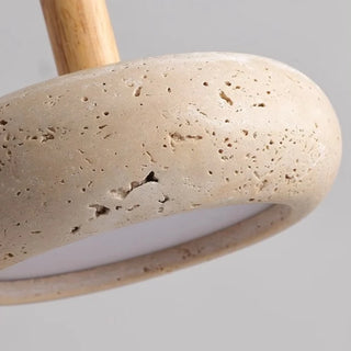 Celako™ Ishiara Pendelleuchte | Gelber Travertin Wabi Sabi Kücheninselbeleuchtung