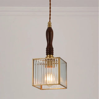 Celako™ Rigato Pendant Light | Glass Copper Dining Room Lighting