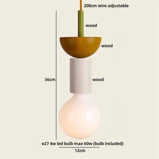 Celako™ Brevio Pendant Light | Wood Dining Room Lighting