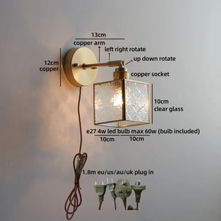 Celako™ Aurene Wall Light | Glass Living Room Lighting