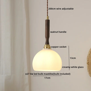 Celako™ Cuvelo Pendant Light | Glass Copper Bedroom Lighting
