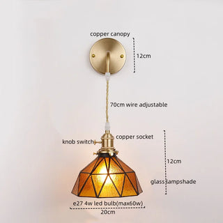 Celako™ Aurivo Wall Light | Copper Glass Living Room Lighting