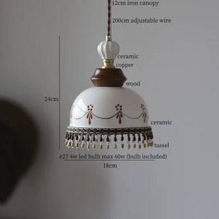 Celako™ Cereluna Pendant Light | Ceramic Mid Century Modern Bedroom Lighting
