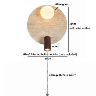 Celako™ Clario Wall Light | Travertine Hallway Lighting