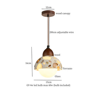 Celako™ Lunazzo Pendant Light | Terrazzo Bedroom Lighting