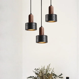 Celako™ Basaltra Pendant Light | Black Travertine Kitchen Island Lighting