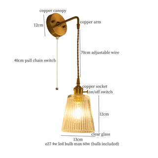 Celako™ Flutia Wall Light | Glass Bedroom Lighting