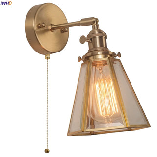 Celako™ Auriton Wall Light | Glass Copper Bedroom Lighting