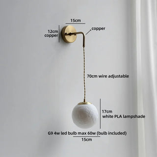 Celako™ Cuporo Wall Light | Copper Bedroom Lighting